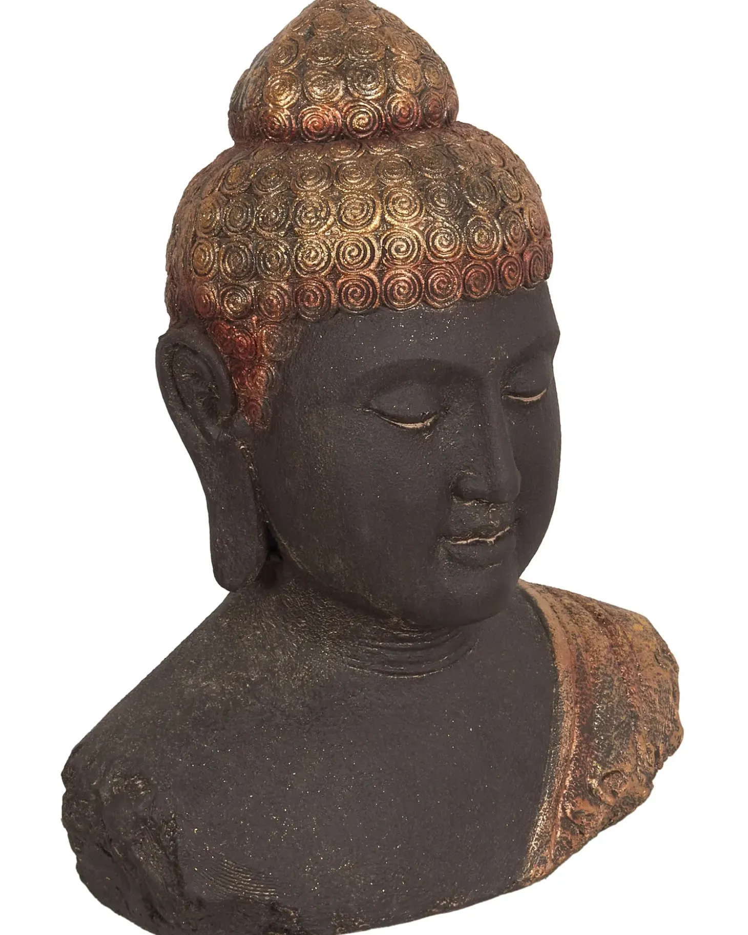 Dekorativ figur Buddha CARUM Keramik Sort