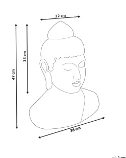 Dekorativ figur Buddha CARUM Keramik Sort