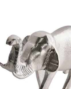 Dekorativ figur Elefant MIOGOST Metal Sølv