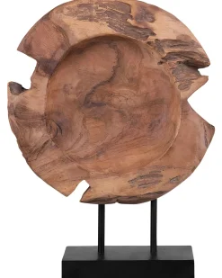 Dekorativ figur Fisk PLAICE FISH Teaktræ Brun