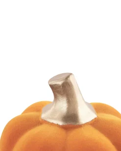Dekorativ figur Græskar KALAMATA Velour Orange