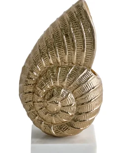 Dekorativ figur Muslingeskal TULJE Metal Guld