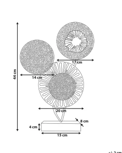 Dekorativ figur URANIUM Metal Sølv