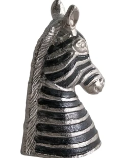 Dekorativ figur Zebra ZAGORA Metal Sort/sølv