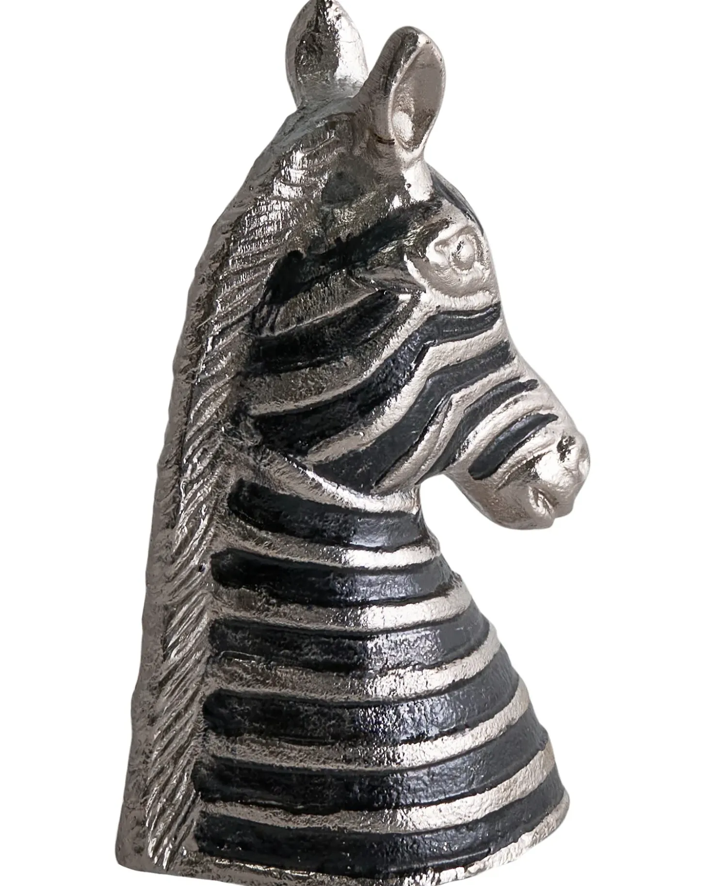 Dekorativ figur Zebra ZAGORA Metal Sort/sølv