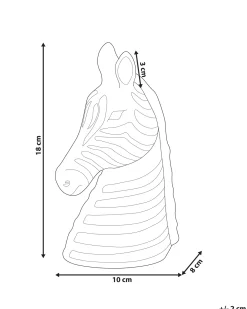 Dekorativ figur Zebra ZAGORA Metal Sort/sølv