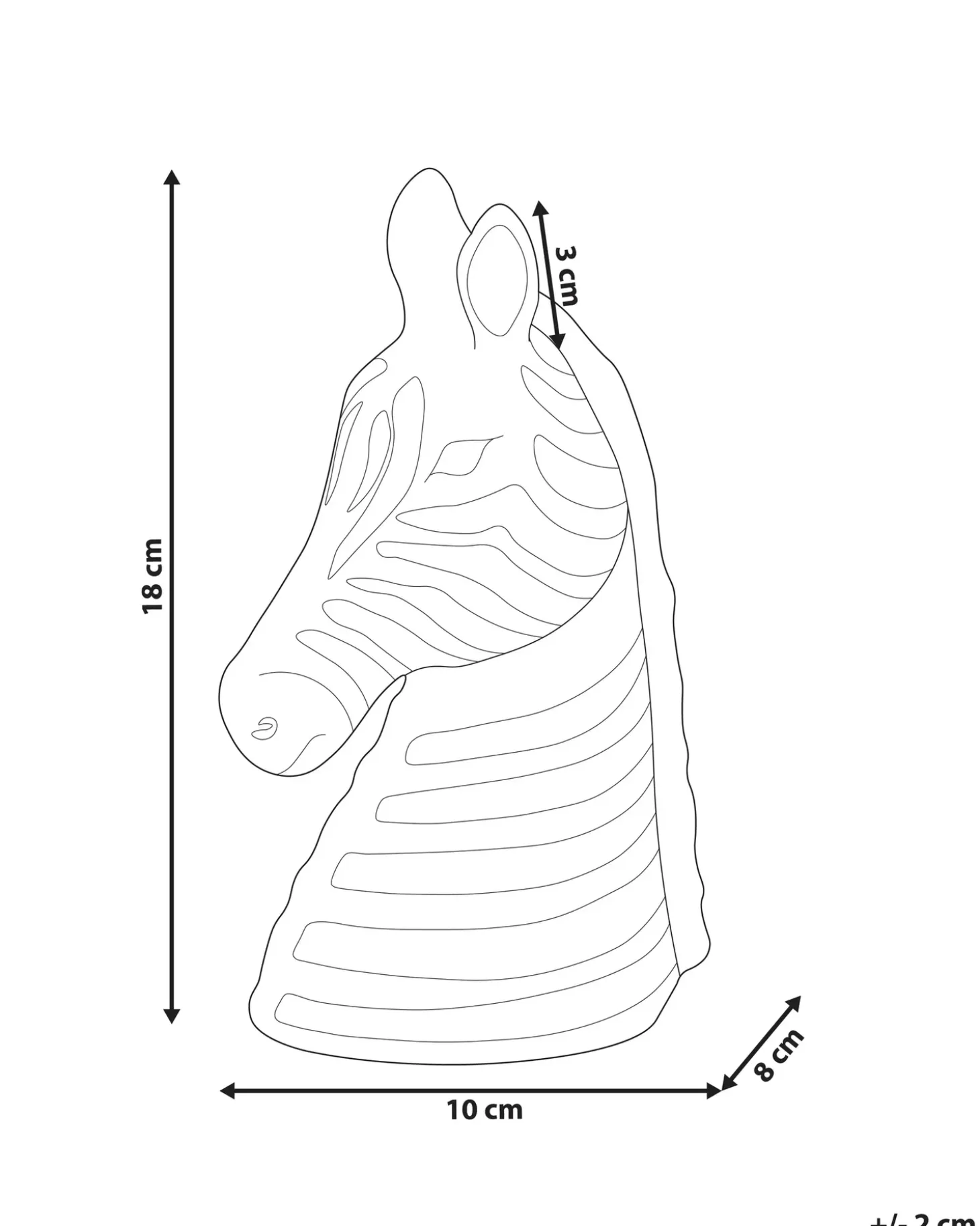 Dekorativ figur Zebra ZAGORA Metal Sort/sølv