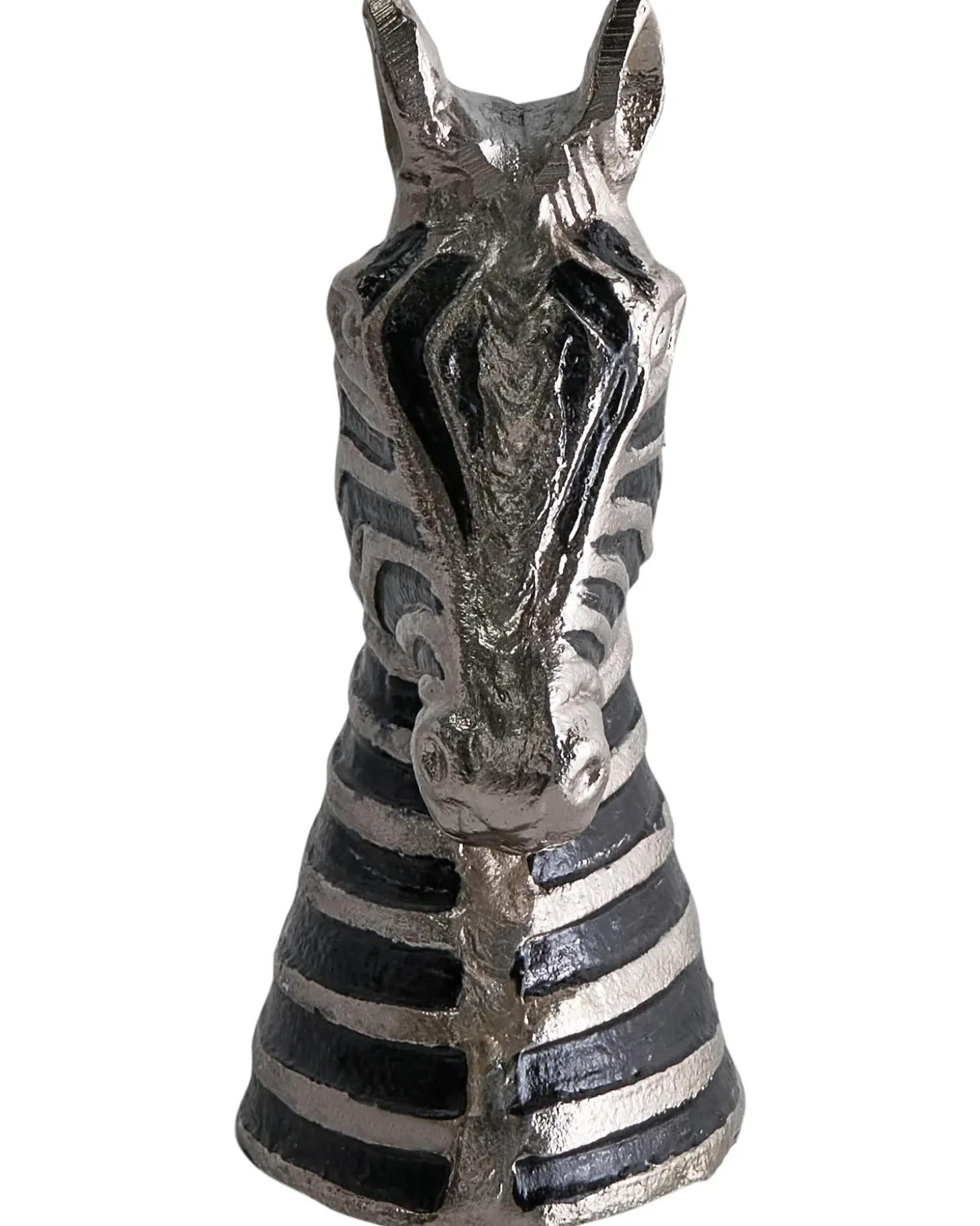 Dekorativ figur Zebra ZAGORA Metal Sort/sølv