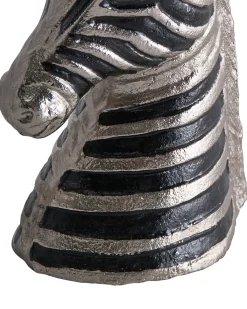Dekorativ figur Zebra ZAGORA Metal Sort/sølv