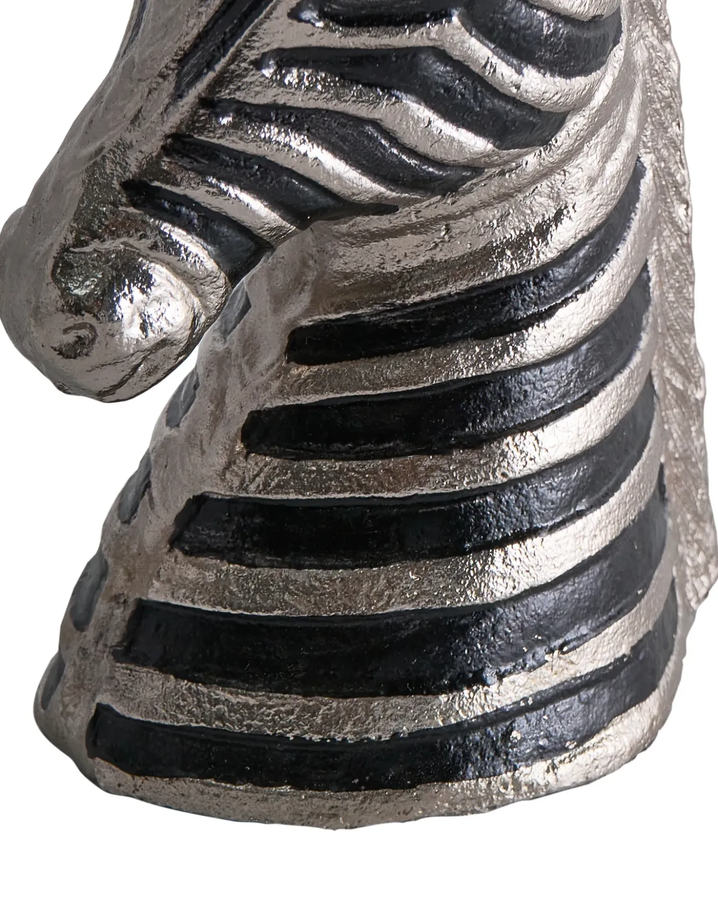 Dekorativ figur Zebra ZAGORA Metal Sort/sølv