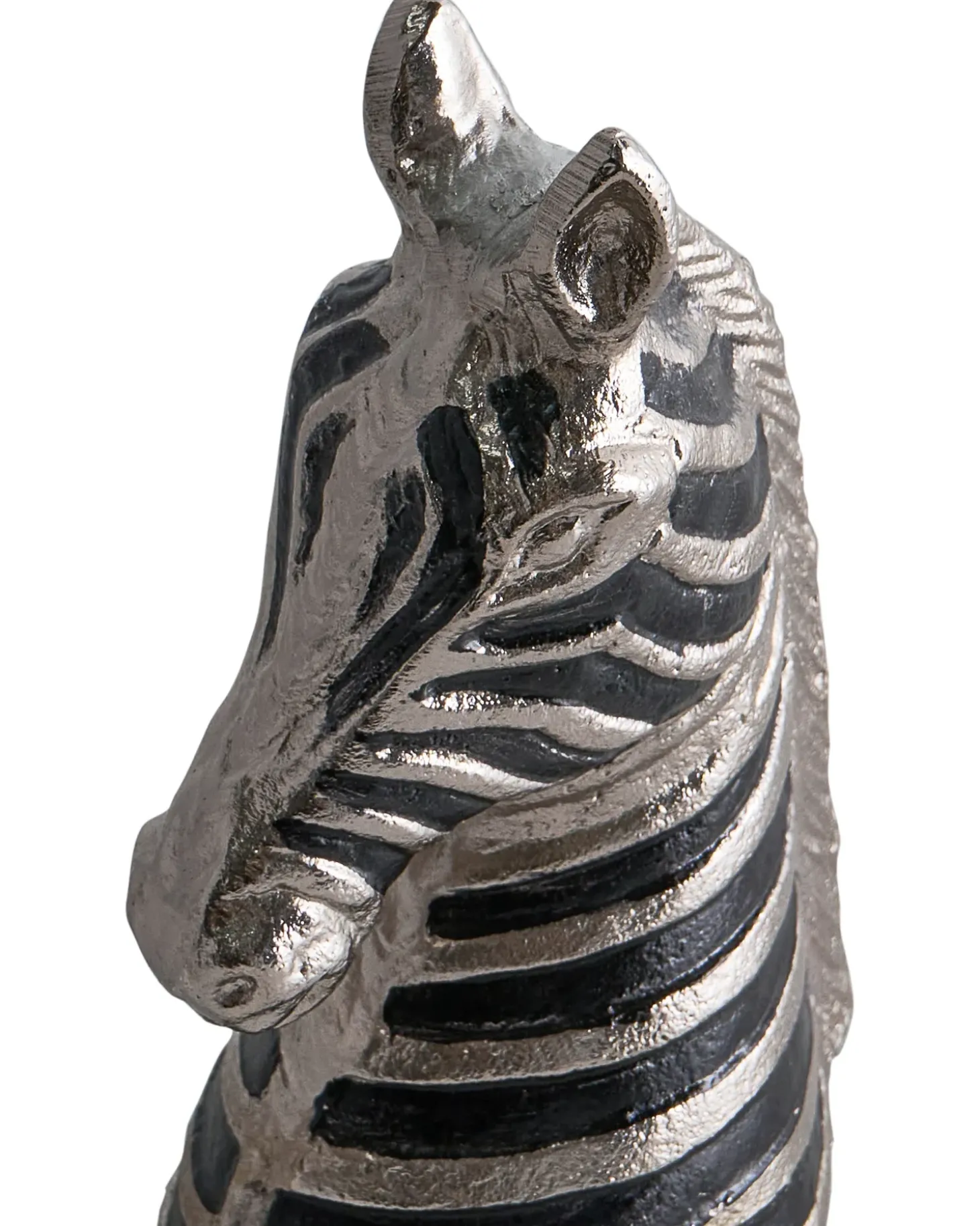 Dekorativ figur Zebra ZAGORA Metal Sort/sølv