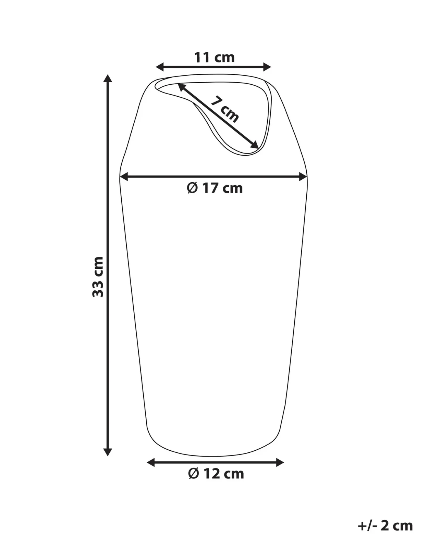 Dekovase APAMEA Stentøj 33 cm Hvid