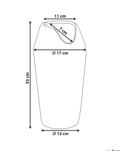 Dekovase APAMEA Stentøj 33 cm Sort