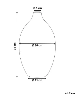 Dekovase BAEZA Keramik 36 cm Hvid