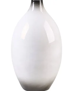Dekovase BAEZA Keramik 36 cm Hvid