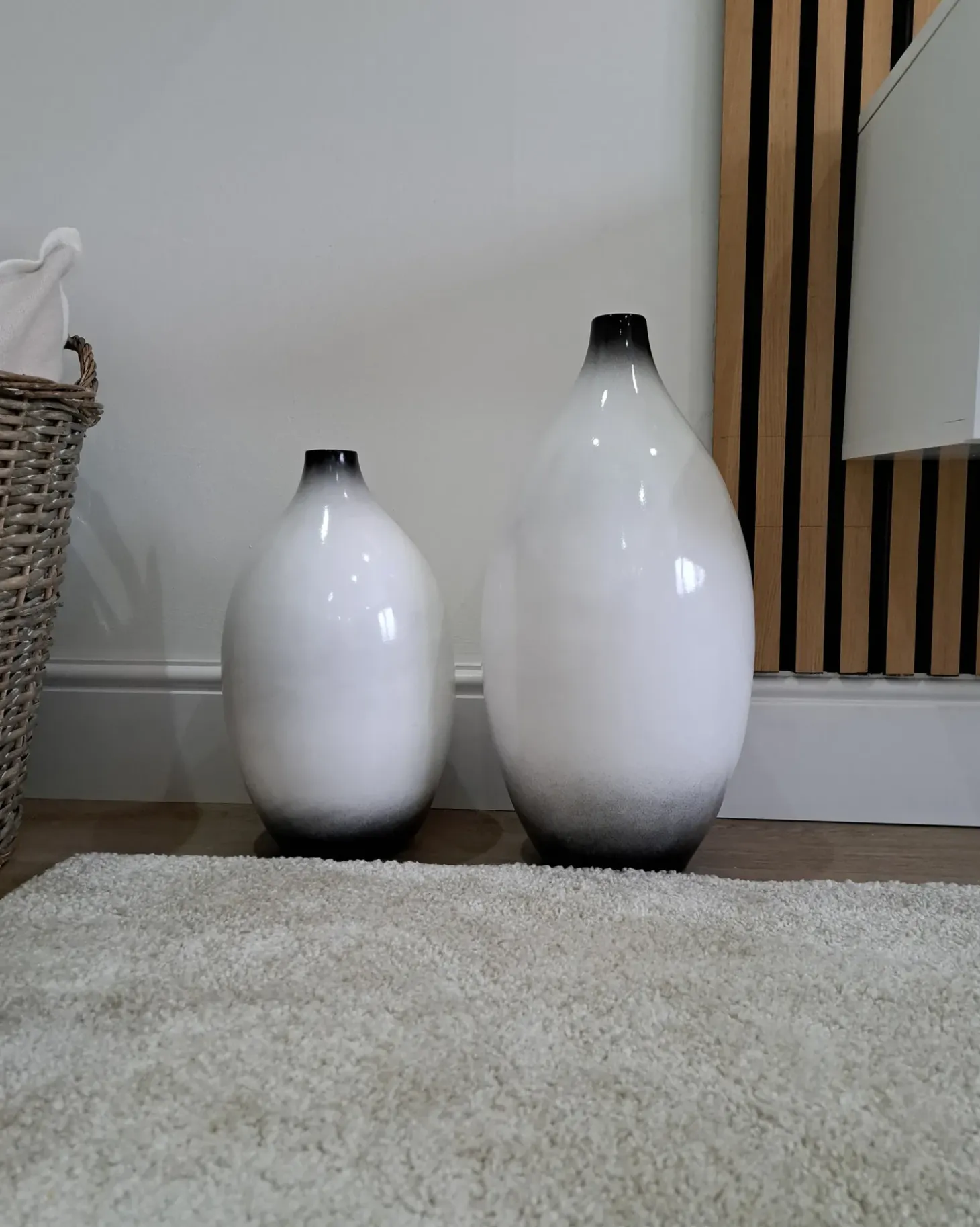 Dekovase BAEZA Keramik 46 cm Hvid
