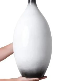 Dekovase BAEZA Keramik 46 cm Hvid