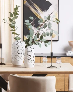 Dekovase CENABUM Stentøj 34 cm Hvid