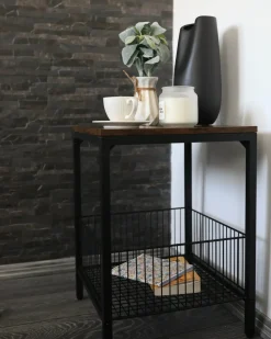 Dekovase DERBE Stentøj 32 cm Sort
