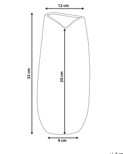 Dekovase DERBE Stentøj 32 cm Sort
