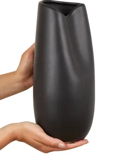 Dekovase DERBE Stentøj 32 cm Sort