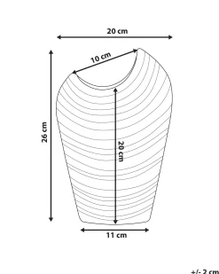 Dekovase ECETRA Stentøj 26 cm Sølv