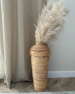 Dekovase ELATIA Rattan 70 cm Naturlig