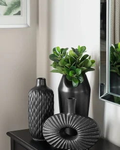 Dekovase EMAR Stentøj 31 cm Sort