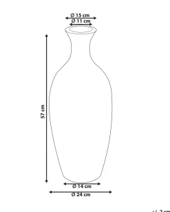 Dekovase KARDIA Keramik 57 cm Brun