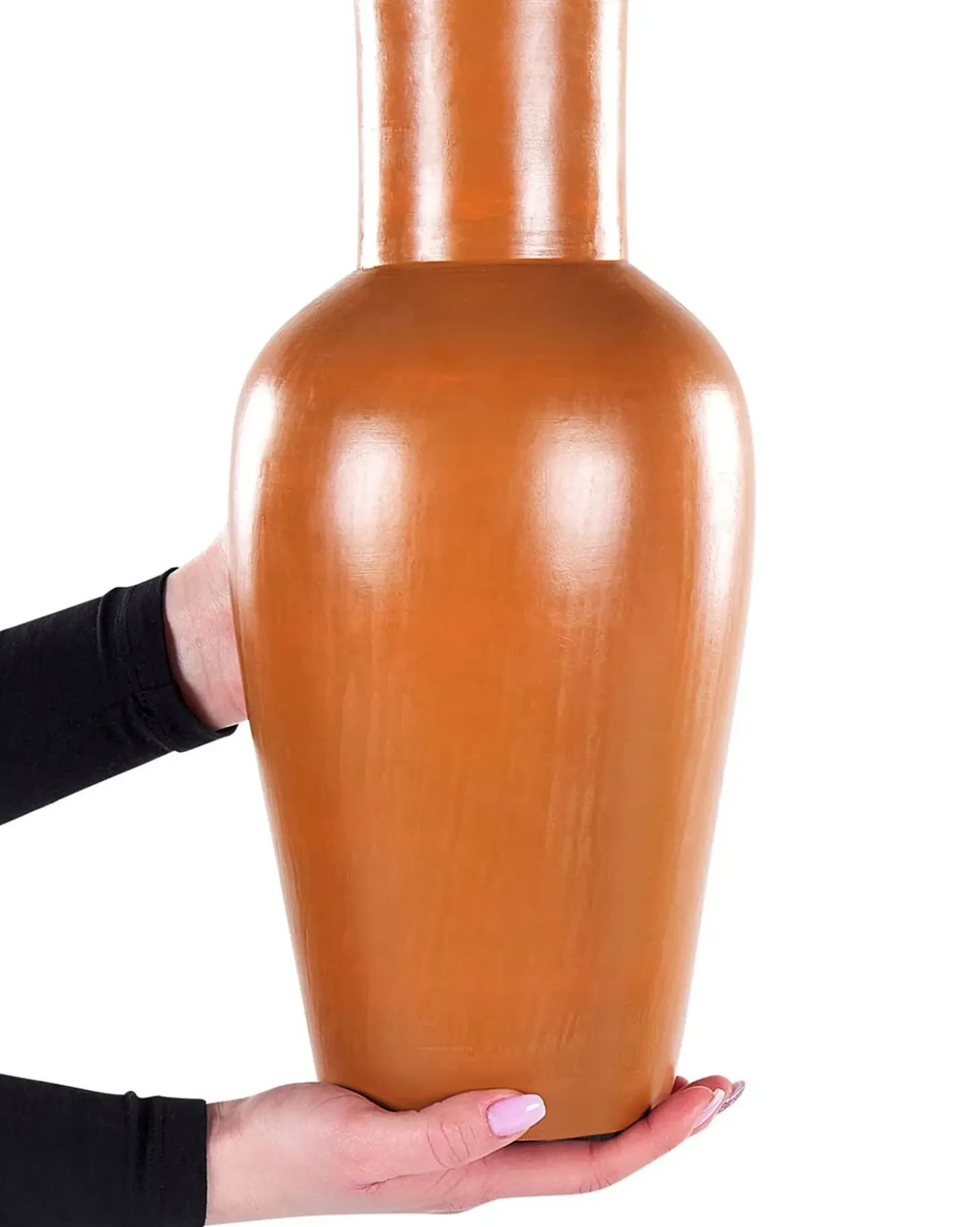 Dekovase KARFI Keramik 37 cm Orange
