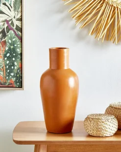 Dekovase KARFI Keramik 37 cm Orange