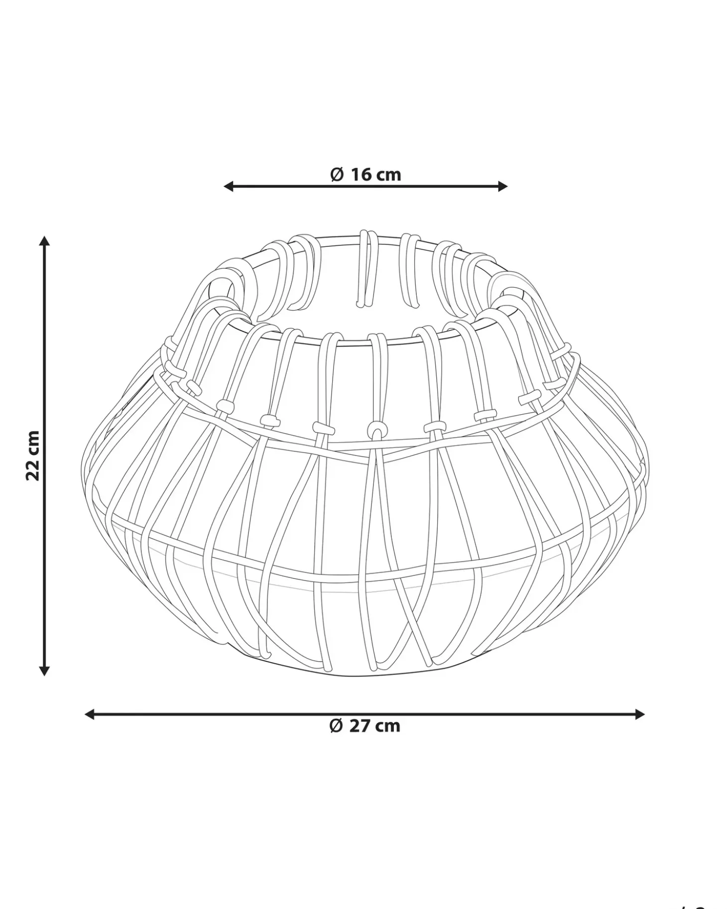 Dekovase KLUET Keramik 22 cm Brun