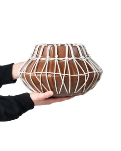 Dekovase KLUET Keramik 22 cm Brun