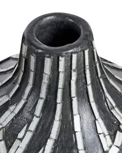 Dekovase KUALU Keramik 35 cm Sort
