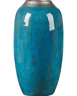 Dekovase MILETUS Keramik 42 cm Blå