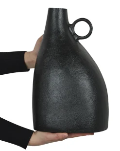 Dekovase NARBADA Metal 36 cm Sort