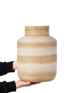 Dekovase RENUN Keramik 36 cm Naturlig