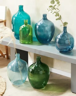 Dekovase SAMOSA Glas 48 cm Turkis