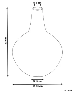 Dekovase SILAU Keramik 43 cm Blå