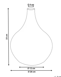 Dekovase SIMPANG Keramik 33 cm Hvid