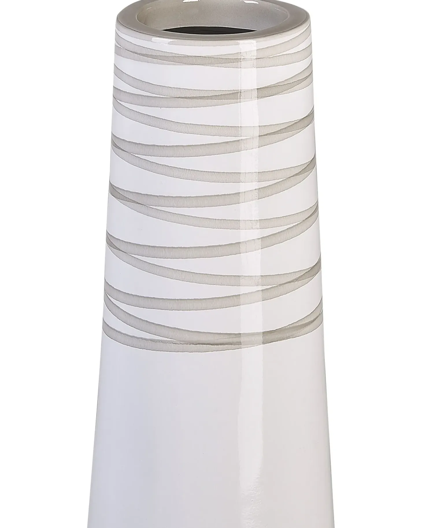 Dekovase TARRAGONA Keramik 57 cm Hvid