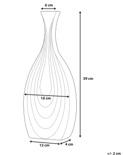 Dekovase THAPSUS Keramik 39 cm Hvid