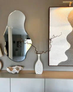 Dekovase THAPSUS Keramik 39 cm Hvid