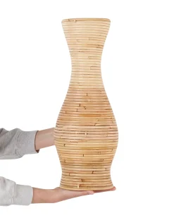 Dekovase TRINISA Rattan 50 cm Naturlig