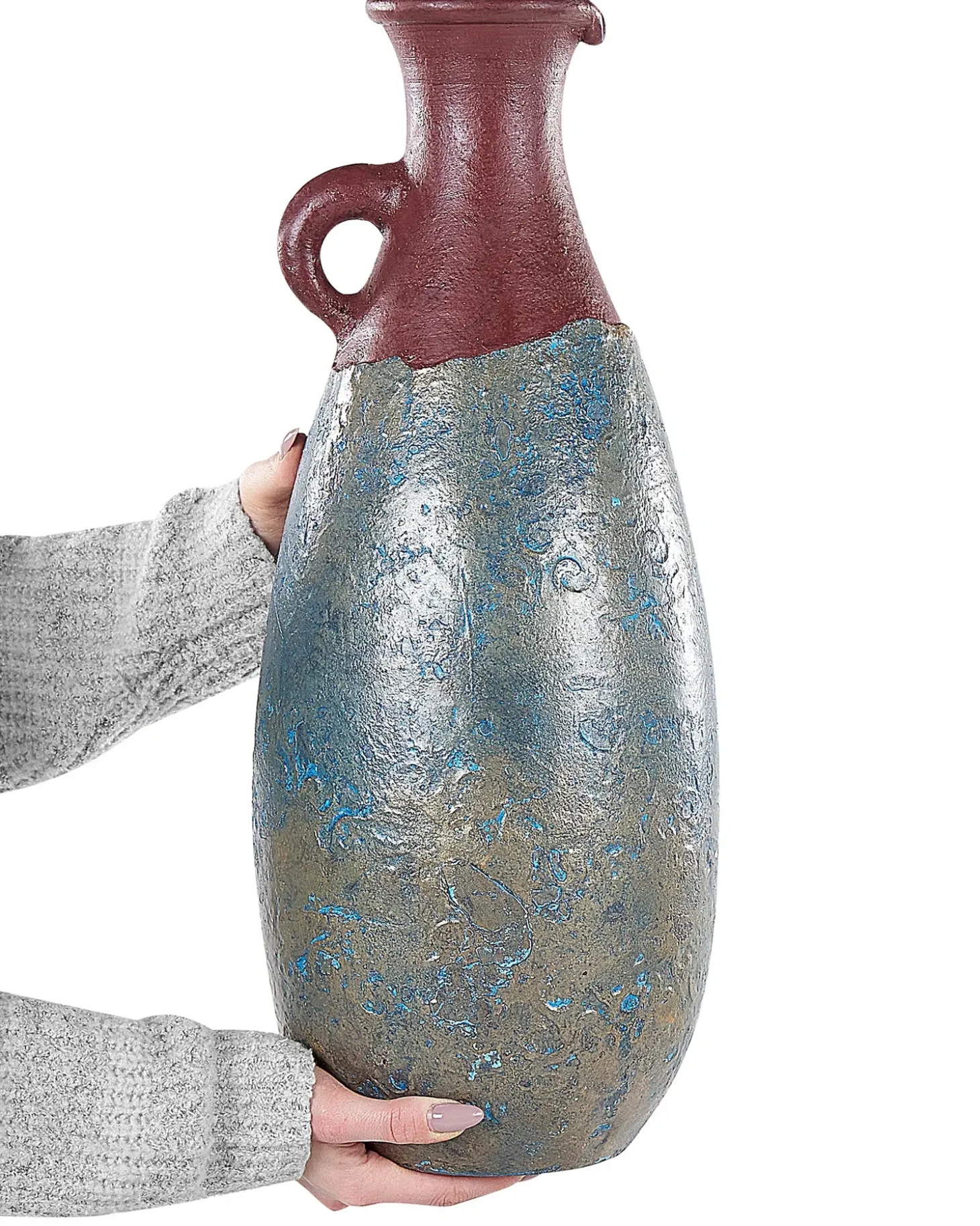 Dekovase VELIA Keramik 50 cm Blå