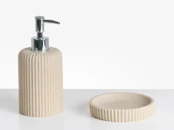 5-dele badeværelsessæt CAMANA Lys Beige