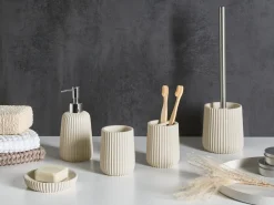 5-dele badeværelsessæt POZUZO Beige