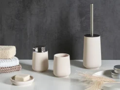 4-dele badeværelsessæt SUCHES Beige