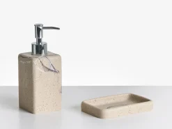 5-dele badeværelsessæt VILCANOTA Beige marmor