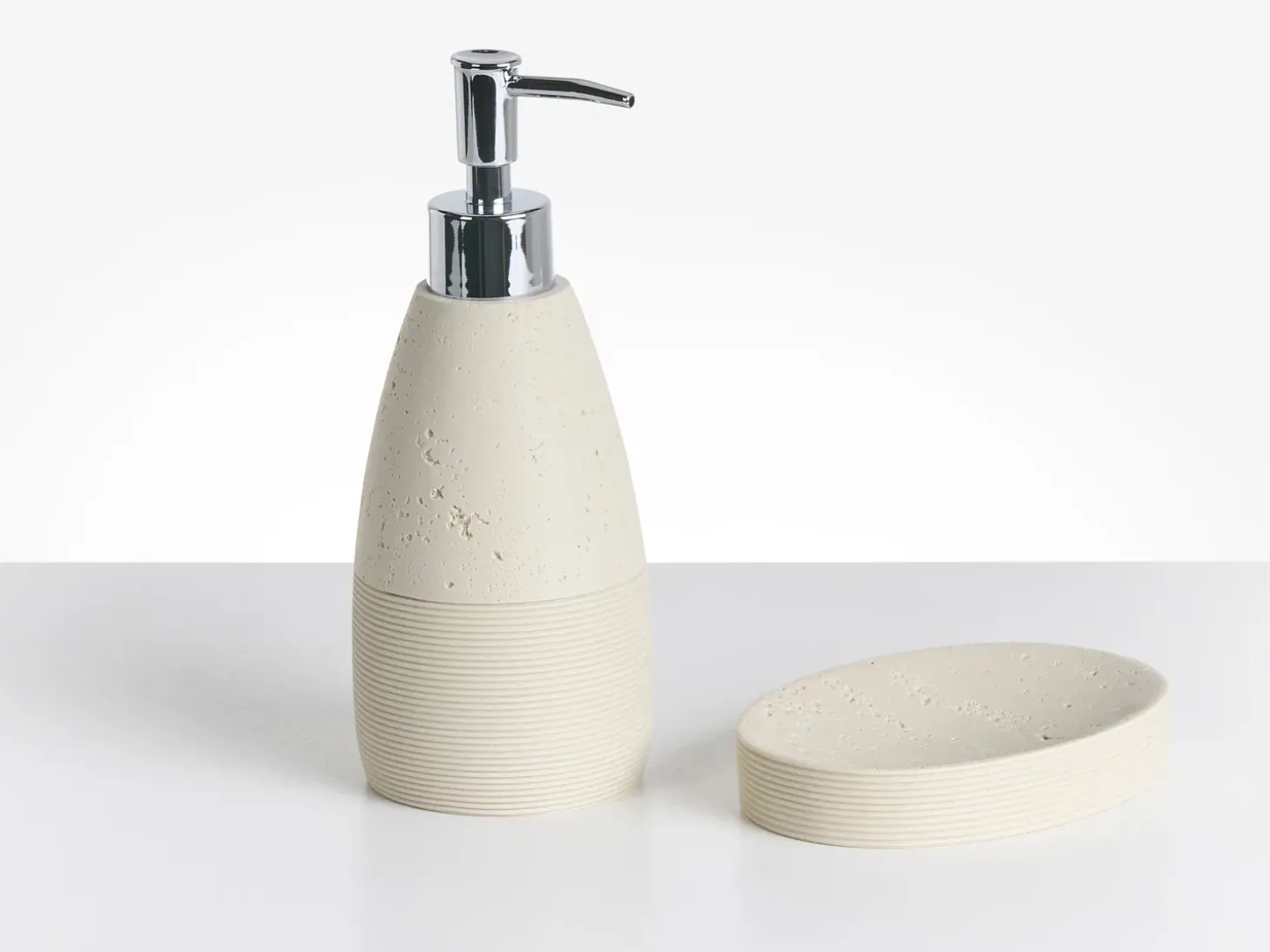5-dele badeværelsessæt YARAPA Lys Beige